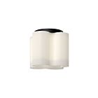 Kuzco Lighting FM54809-BK-OP Clover 13W Black and Opal Glass LED Flush Mount