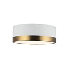 Kuzco Lighting FM556212AGWH Brisbane 2-Lights 120W Aged Gold and White Flush Mount