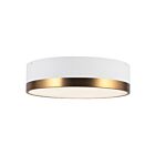 Kuzco Lighting FM556216AGWH Brisbane 3-Lights 180W Aged Gold and White Flush Mount