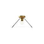 Kuzco Lighting FM570314BGCL Salem 1-Light 60W Brushed Gold and Clear Glass Flush Mount