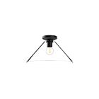 Kuzco Lighting FM570314MBCL Salem 1-Light 60W Clear Glass and Matte Black Flush Mount