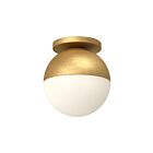 Kuzco Lighting FM58310-BG-OP Monae 1-Light 60W Brushed Gold and Opal Glass Incandescent Flush Mount