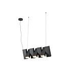 Kuzco Lighting LP17435-BK-UNV Domino 80W Black LED Pendant