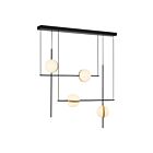 Kuzco Lighting LP302004MBBG-UNV Tagliato 42W Matte Black and Brushed Gold LED Pendant