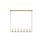 Kuzco Lighting LP309007NBCG Revolve 7-Lights 420W Clear Glass and Natural Brass Pendant