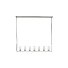 Kuzco Lighting LP309007PNCG Revolve 7-Lights 420W Clear Glass and Polished Nickel Pendant