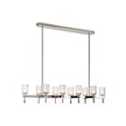 Kuzco Lighting LP338052PNCC Lucian 10-Lights 600W Clear Crystal and Polished Nickel Pendant