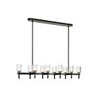 Kuzco Lighting LP338052UBCC Lucian 10-Lights 600W Clear Crystal and Urban Bronze Pendant