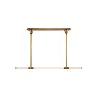 Kuzco Lighting LP348148VBFR-UNV Edwin 40W Vintage Brass and Frosted Ribbed Glass LED Pendant