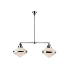 Kuzco Lighting LP348241PNOP Willard 2-Lights 120W Polished Glass and Opal Matte Glass Pendant