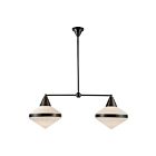 Kuzco Lighting LP348241UBOP Willard 2-Lights 120W Urban Bronze and Opal Matte Glass Pendant