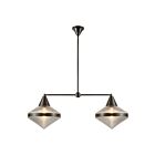 Kuzco Lighting LP348241UBPG Willard 2-Lights 120W Urban Bronze and Prismatic Glass Pendant