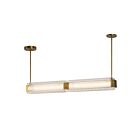 Kuzco Lighting LP374247VBCR-UNV Alai 37W Vintage Brass and Ribbed Glass LED Pendant