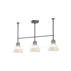 Kuzco Lighting LP540334BNGO Westlake 3-Lights 180W Brushed Nickel and Glossy Opal Glas Pendant