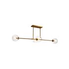 Kuzco Lighting LP549448AGCL Cassia 4-Lights 160W Aged Gold and Clear Glass Pendant