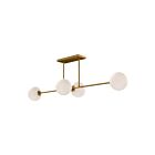 Kuzco Lighting LP549448AGOP Cassia 4-Lights 160W Aged Gold and Opal Matte Glass Pendant