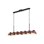 Kuzco Lighting LP57642-BK-BGD Atlas 7-Lights 280W Black and Burgundy Pendant
