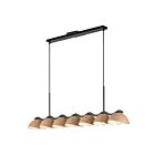 Kuzco Lighting LP57642-BK-PEC Atlas 7-Lights 280W Black and Peach Pendant