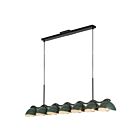 Kuzco Lighting LP57642-BK-PGN Atlas 7-Lights 280W Black and Pine Green Pendant