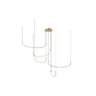 Kuzco Lighting MP89570-BG-UNV Talis 80W Brushed Gold LED Pendant