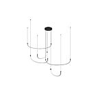 Kuzco Lighting MP89570-BK-UNV Talis 80W Black LED Pendant