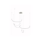 Kuzco Lighting MP89570-BN-UNV Talis 80W Brushed Nickel LED Pendant