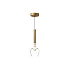 Kuzco Lighting PD30501-BG-CL Rise 13W Brushed Gold and Clear LED Pendant