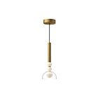 Kuzco Lighting PD30502-BG-CL-UNV Rise 13W Brushed Gold and Clear LED Pendant