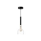 Kuzco Lighting PD30505-BK-CL-UNV Rise 13W Black and Clear LED Pendant