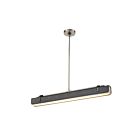 Kuzco Lighting PD307931ANTL Valise 31W Aged Nickel and Tuxedo Leather LED Pendant