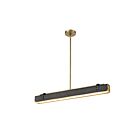 Kuzco Lighting PD307931VBTL Valise 31W Bintage Brass and Tuxedo Leather LED Pendant