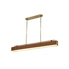 Kuzco Lighting PD307960VBCL Valise 92W Vintage Brass and Cognac Leathr LED Pendant