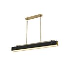Kuzco Lighting PD307960VBTL Valise 92W Bintage Brass and Tuxedo Leather LED Pendant