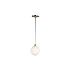 Kuzco Lighting PD3106-BG-OP Bolla 3W Brushed Gold and Opal Glass LED Pendant