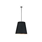 Kuzco Lighting PD311025UBBG Calor 3-Lights 180W Black Linen With Gold Parchment and Urban Bronze Pendant