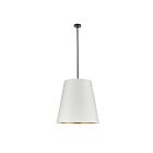 Kuzco Lighting PD311025UBWG Calor 3-Lights 180W Urban Bronze and White Linen With Gold Parchment Pendant