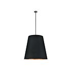 Kuzco Lighting PD311030UBBG Calor 3-Lights 180W Black Linen With Gold Parchment and Urban Bronze Pendant