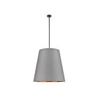Kuzco Lighting PD311030UBGG Calor 3-Lights 180W Gray Linen With Gold Parchment and Urban Bronze Pendant
