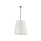 Kuzco Lighting PD311030UBWG Calor 3-Lights 180W Urban Bronze and White Linen With Gold Parchment Pendant