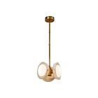 Kuzco Lighting PD320313VBAR-UNV Alonso 13W Vintage Brass and Alabaster LED Pendant