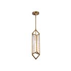 Kuzco Lighting PD332119VBCR Cairo 1-Light 60W Ribbed Glass Vintage Brass Pendant