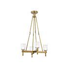 Kuzco Lighting PD338422VBCC Lucian 4-Lights 240W Clear
Crystal and Vintage
Brass Pendant