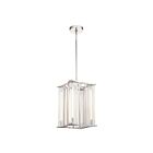 Kuzco Lighting PD339415PNCR Sabre 26W Polished
Nickel and Ribbed
Glass LED Pendant
