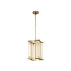 Kuzco Lighting PD339415VBCR Sabre 26W Ribbed
Glass and Vintage
Brass LED Pendant