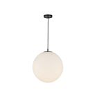 Kuzco Lighting PD34216-BK-OP Marco 1-Light 60W Black and Opal Glass Pendant