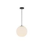 Kuzco Lighting PD34612-BK-OP Marco 1-Light 60W Black and Opal Glass Pendant