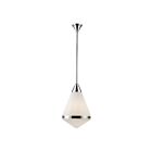 Kuzco Lighting PD348022PNOP Willard 1-Light 60W Polished Nickel and Opal Matte Glass Pendant