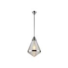 Kuzco Lighting PD348022PNPG Willard 1-Light 60W Polished Nickel and Prismatic Glass Pendant