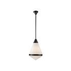 Kuzco Lighting PD348022UBOP Willard 1-Light 60W Urban Bronze and Opal Matte Glass Pendant