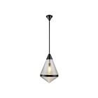 Kuzco Lighting PD348022UBPG Willard 1-Light 60W Urban Bronze and Prismatic Glass Pendant